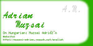 adrian muzsai business card